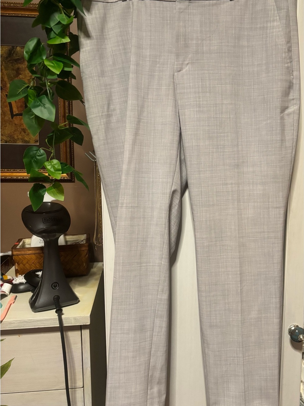 Banana Republic Light Gray Wool Blend Dress Pants